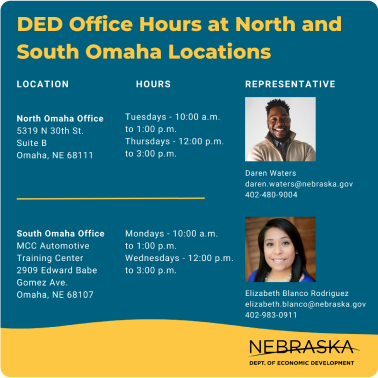 DED Office Hours at North and South Omaha Locations